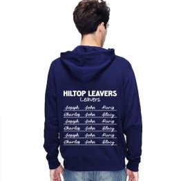 Hiltop Leavers Script typography Personalized Student Names Graduation School Stars & Stripes Hood